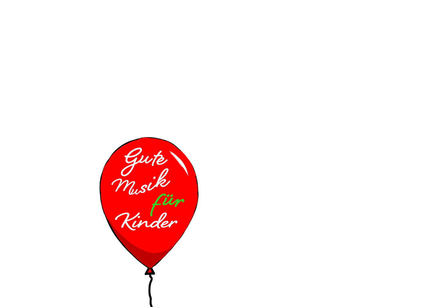 Luftballon"Gute Musik für Kinder"